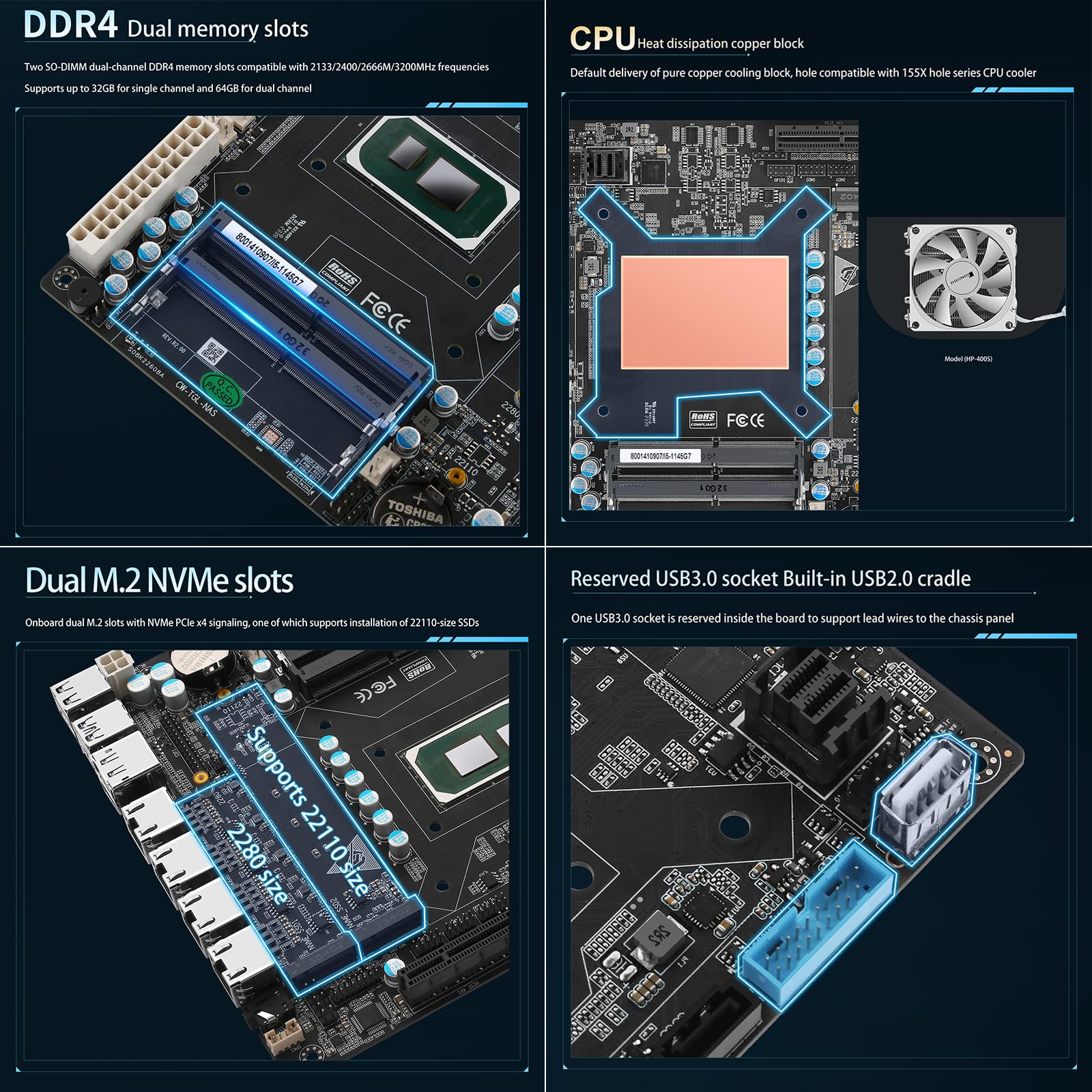 Amazon.com: StoneStorm 6-Bay NAS Mini-ITX Motherboard 4 i226